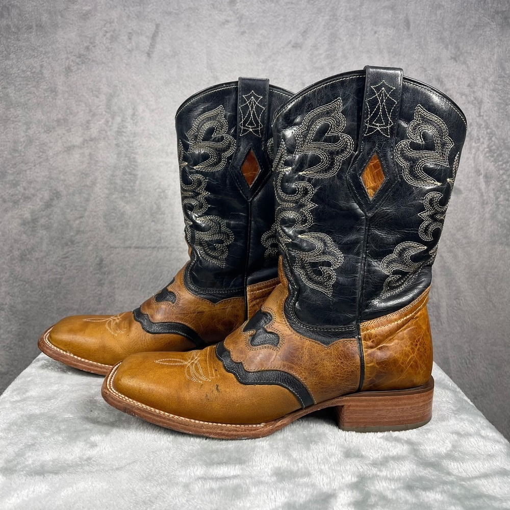 J.B. Dillon Reserve Swain JBR2000 Cowboy Boots Men 7D Leather Square Toe